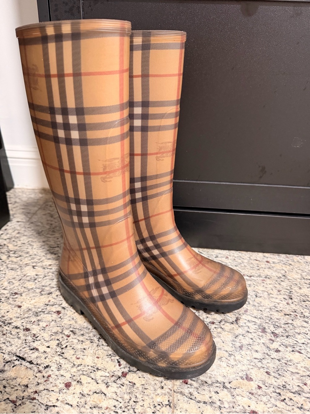 Burberry Plaid Women's Rain Boots